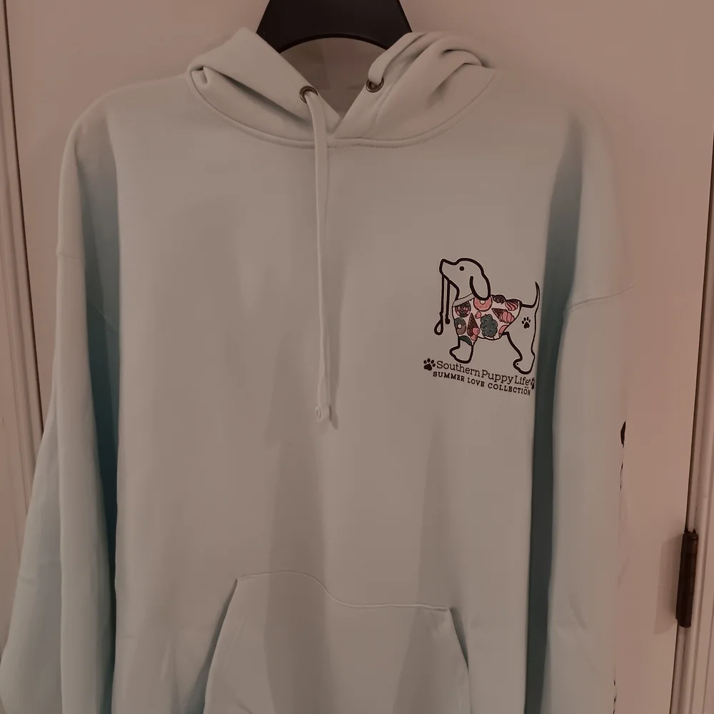 Southern Puppy Life Light Blue Graphic Hoodie - Summer Love Collection - Picture 5 of 6